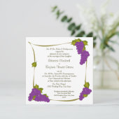 Druivenoogst bruiloft kaart (Staand voorkant)