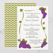 Druivenoogst bruiloft kaart (Voorkant / Achterkant)