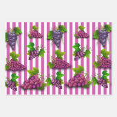 Druivenpakjes zomervruchtenwijngaarden inpakpapier vel (Voorkant)