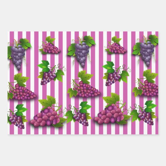 Druivenpakjes zomervruchtenwijngaarden inpakpapier vel (Voorkant)