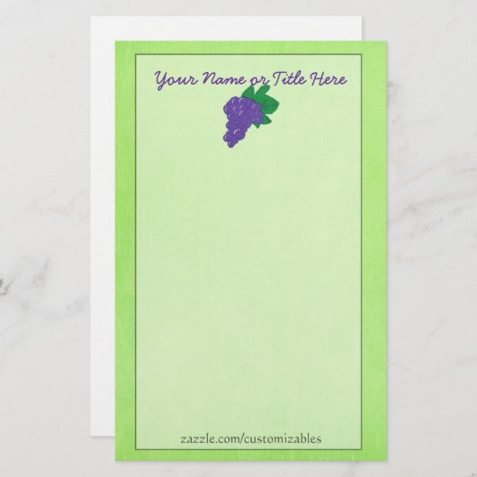 Druivenpapier Briefpapier (Voorkant / Achterkant)