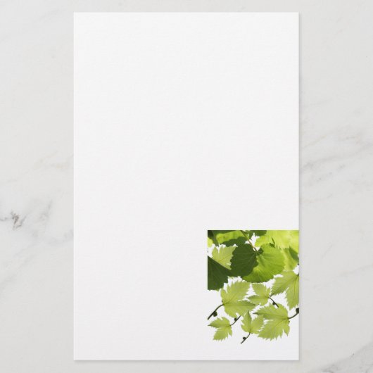 Druivenrank Groene Bladeren Briefpapier (Voorkant)