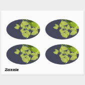 Druivenrank Groene Bladeren Ovale Sticker (Vel)