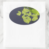 Druivenrank Groene Bladeren Ovale Sticker (Tas)