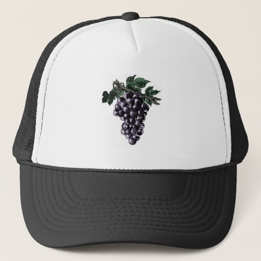 Druivenranken Hoed Trucker Pet (Voorkant)