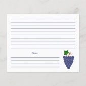 Druivenrecept Kaart (Achterkant)