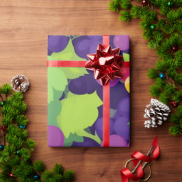 Druivenretro Kleurrijk Gepersonaliseerd Patroon Cadeaupapier