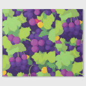 Druivenretro Kleurrijk Gepersonaliseerd Patroon Cadeaupapier (Vlak)