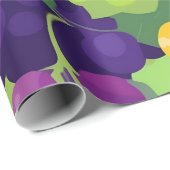 Druivenretro Kleurrijk Gepersonaliseerd Patroon Cadeaupapier (Rol Hoek)
