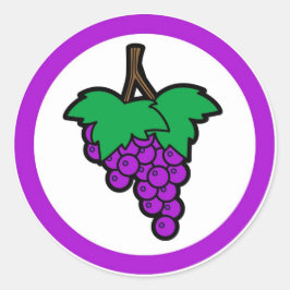 Druivensmaakcirkel sticker labels