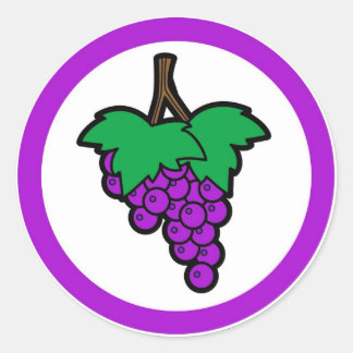 Druivensmaakcirkel sticker labels