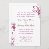 Druivenstokken bruiloft uitnodiging (Voorkant / Achterkant)