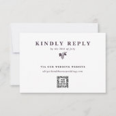 Druivenstokken elektronische QR-code bruiloft webs RSVP Kaartje (Voorkant)