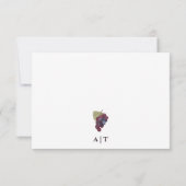 Druivenstokken elektronische QR-code bruiloft webs RSVP Kaartje (Achterkant)