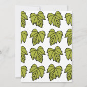 Druivenstokken Groen Bladeren Vines Botanische bru Kaart (Achterkant)