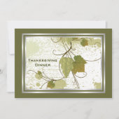 Druivenstokken Thanksgiving Diner Custom Invitatio Kaart (Voorkant)