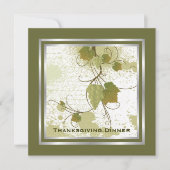 Druivenstokken Thanksgiving Diner Custom Invitatio Kaart (Voorkant)