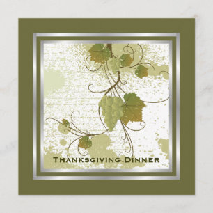 Druivenstokken Thanksgiving Diner Custom Invitatio Kaart