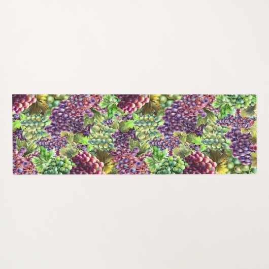 Druiventrossen collage realistisch rood groen frui yogamat (Achterkant (horizontaal))