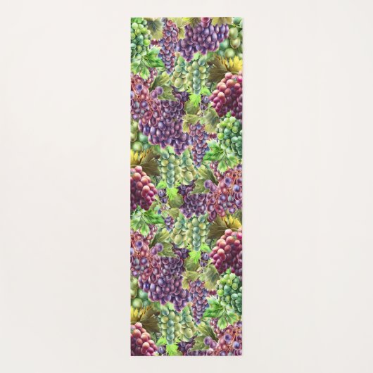 Druiventrossen collage realistisch rood groen frui yogamat (Achterkant)