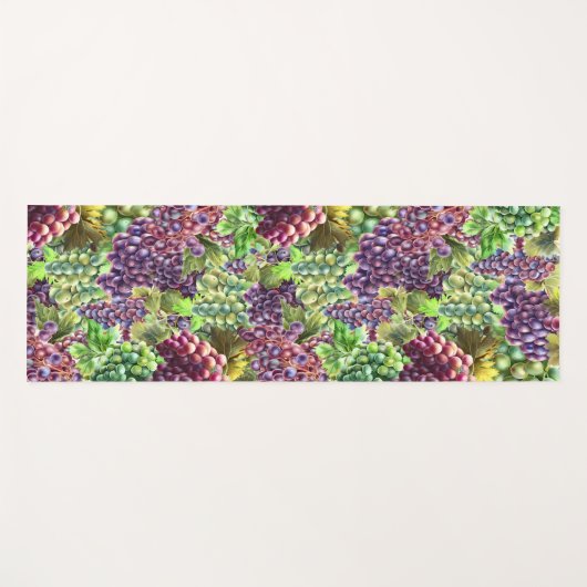 Druiventrossen collage realistisch rood groen frui yogamat (Voorkant (horizontaal))