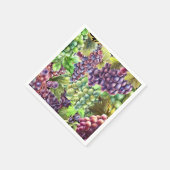 Druiventrossen rood groene wijngaard collage decou servet (Hoek)