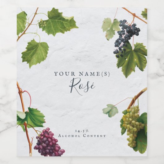 Druiventuin Grieks eiland Middellandse Zee Wijn Etiket (Enkel label)