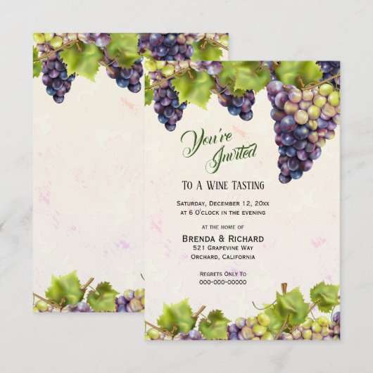 Druiventuin Middellandse Zee Kaart (Voorkant / Achterkant)