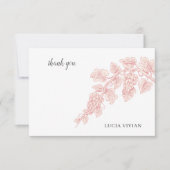 Druivenvruchten Plant Champagne Retro Bedankkaart (Voorkant)