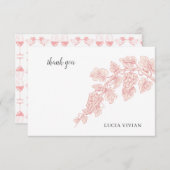 Druivenvruchten Plant Champagne Retro Bedankkaart (Voorkant / Achterkant)