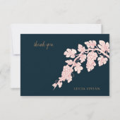 Druivenvruchten Plant Champagne Retro Bedankkaart (Voorkant)