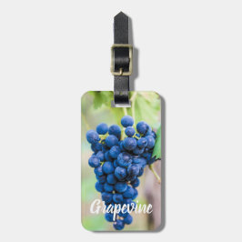 Druivenwijn en wijndruivenwijnbouwdepot bagagelabel