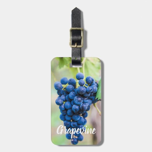 Druivenwijn en wijndruivenwijnbouwdepot bagagelabel (Voorkant verticaal)