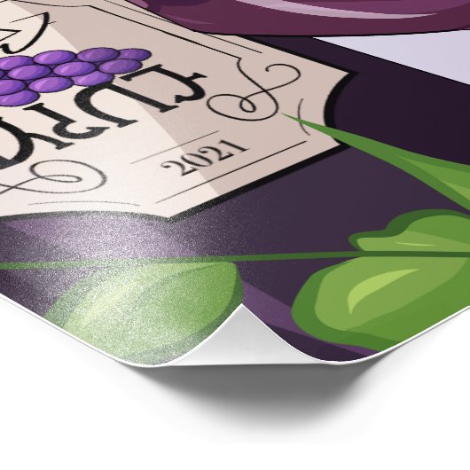 Druivenwijn in Simlish Full Poster Print Design (Hoek)