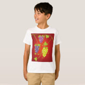 Druivenwijn met bundels druiven t-shirt (Voorkant volledig)
