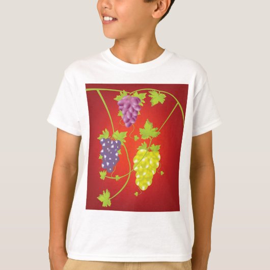 Druivenwijn met bundels druiven t-shirt (Voorkant)