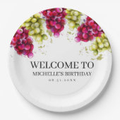 Druivenwijn Papieren Bordje (Voorkant)