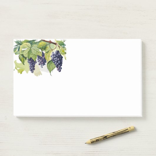 Druivenwijn Post-it® Notes (Op bureau)