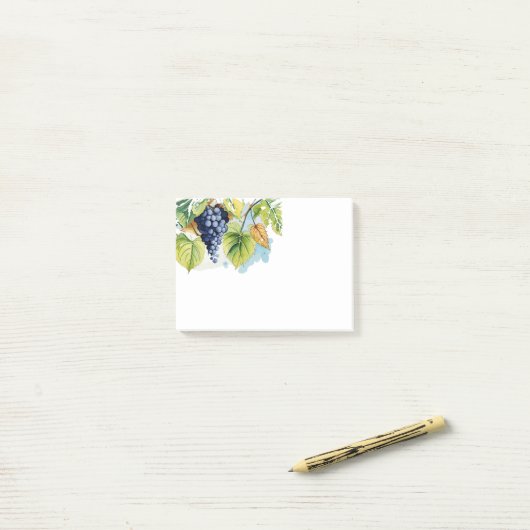 Druivenwijn Post-it® Notes (Op bureau)