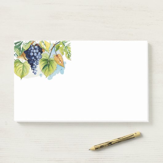 Druivenwijn Post-it® Notes (Op bureau)