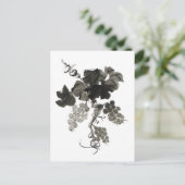 Druivenwijn, Sumi-e Briefkaart (Staand voorkant)