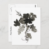 Druivenwijn, Sumi-e Briefkaart (Voorkant / Achterkant)