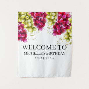 Druivenwijnproeverij Foto Achtergrond Wandkleed