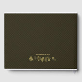 Druivenwijnstokken met Goud Lijst Bruiloft Gastenb Gastenboek (Achterkant)