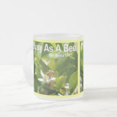 Druk als een bij, dus Buzz Off - Frosted Mok (Voorkant links)