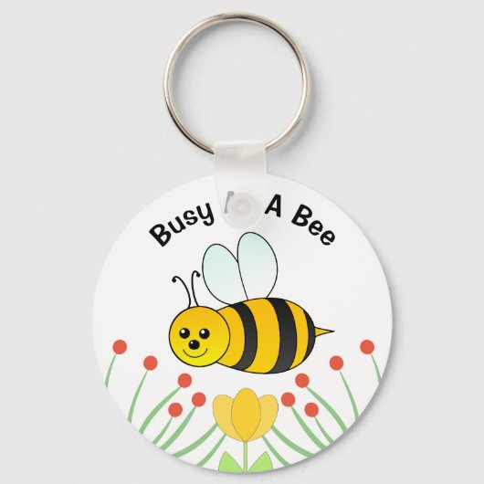 Druk Als Een Bij Gepersonaliseerd  Sleutelhanger (Voorkant)