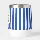 Druk als een Moeder Blauw Gestreepte (Achterkant)