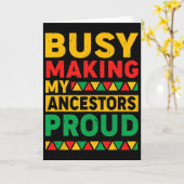 Druk bezig om mijn voorouders trots te maken Grapp Kaart (Gele Bloem)