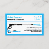 Druk blauw zwart Power Washing CLEANING Visitekaartje (Achterkant)