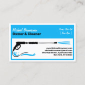 Druk blauw zwart Power Wassen auto reinigen Visitekaartje (Achterkant)